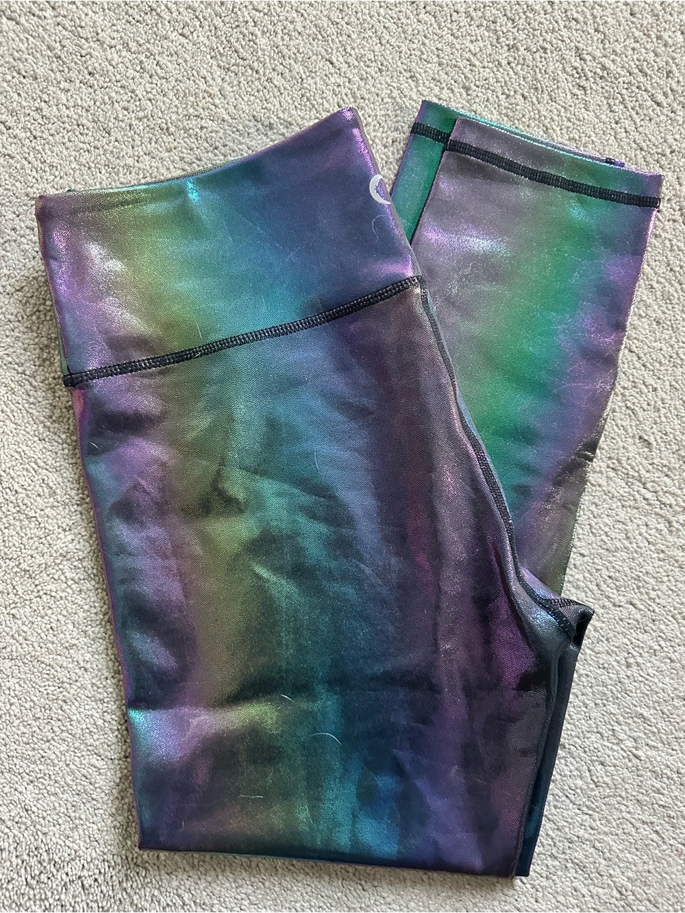 ZYIA Iridescent Leggings in Green Blue Purple LightnTight ECU Worn Once. 12